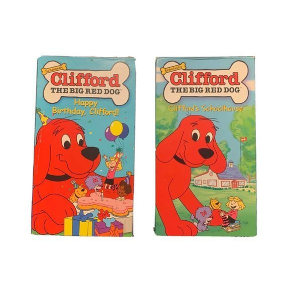 Clifford The Big Red Dog VHS Happy Birthday / Clifford's Schoolhouse (Lot of 2) - Picture 1 of 4